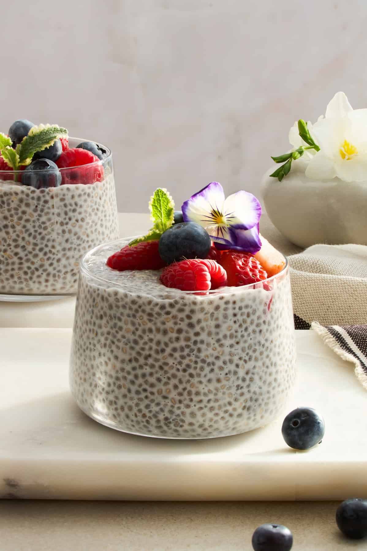 3-Ingredient Coconut Chia Pudding at the Table