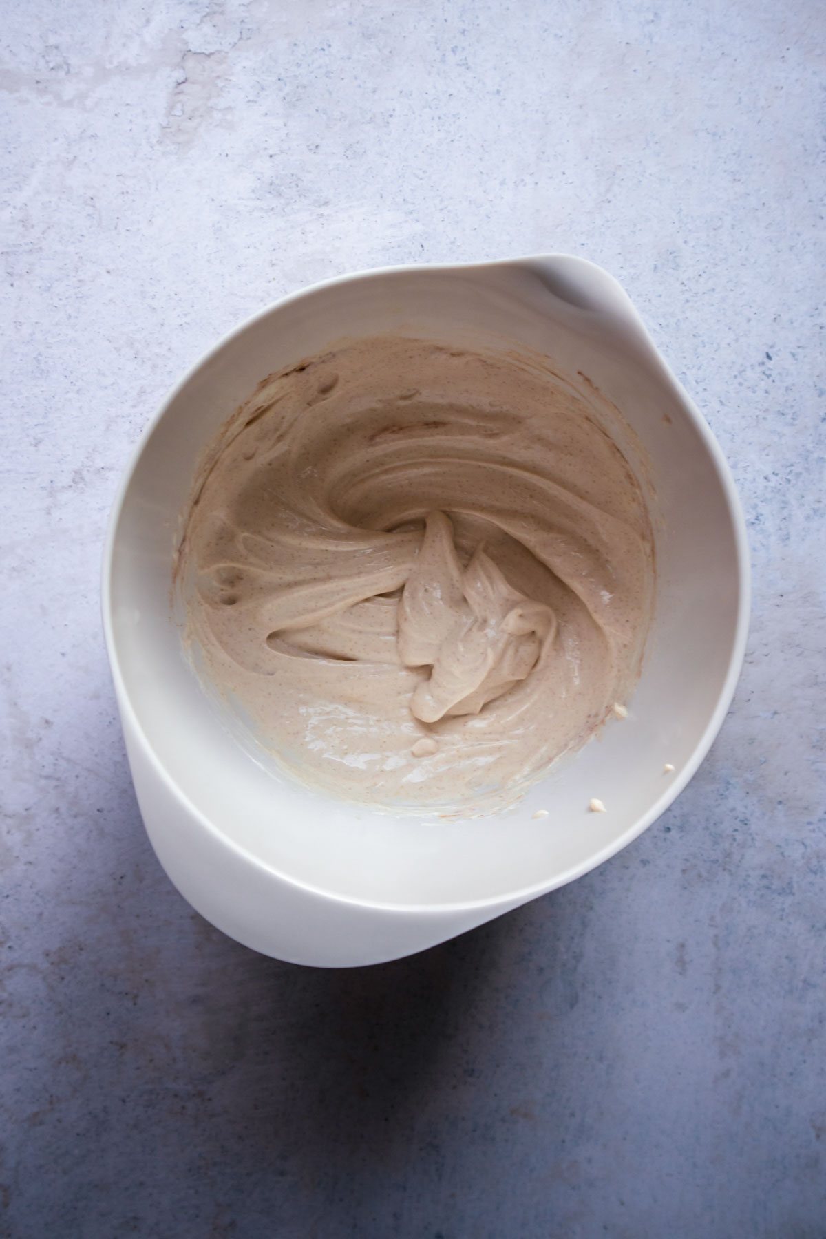 cream cheese cinnamon mixture in a bowl
