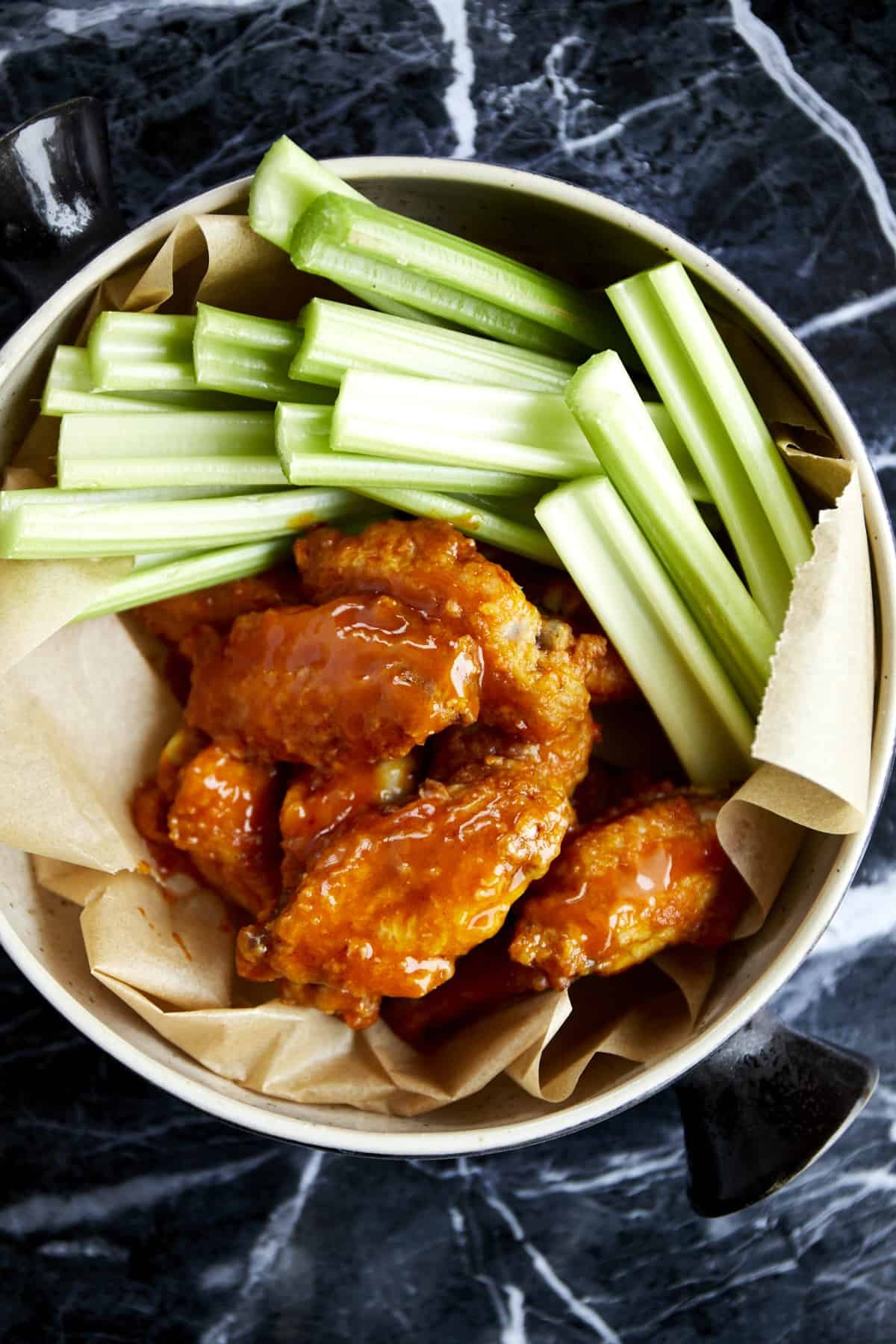 Air Fryer Buffalo Chicken Wings at the Table