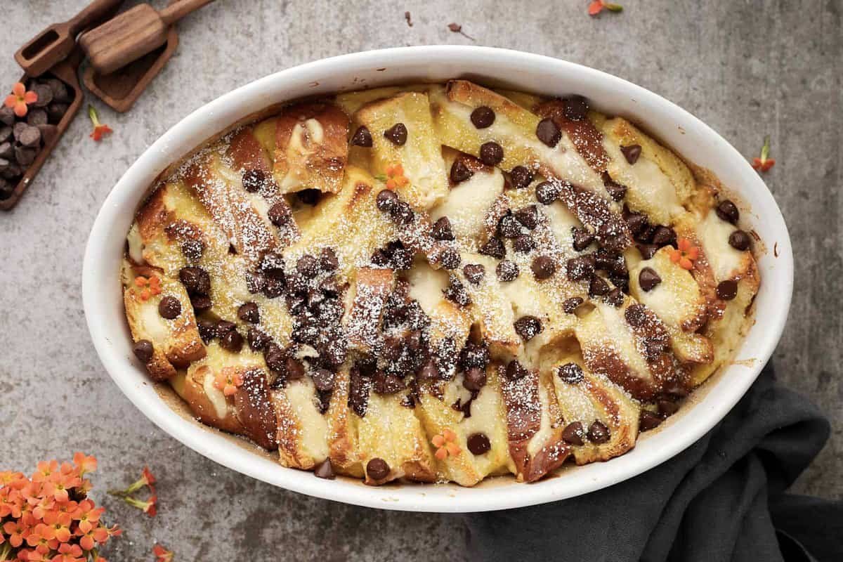 Cannoli Baked French Toast at the Table