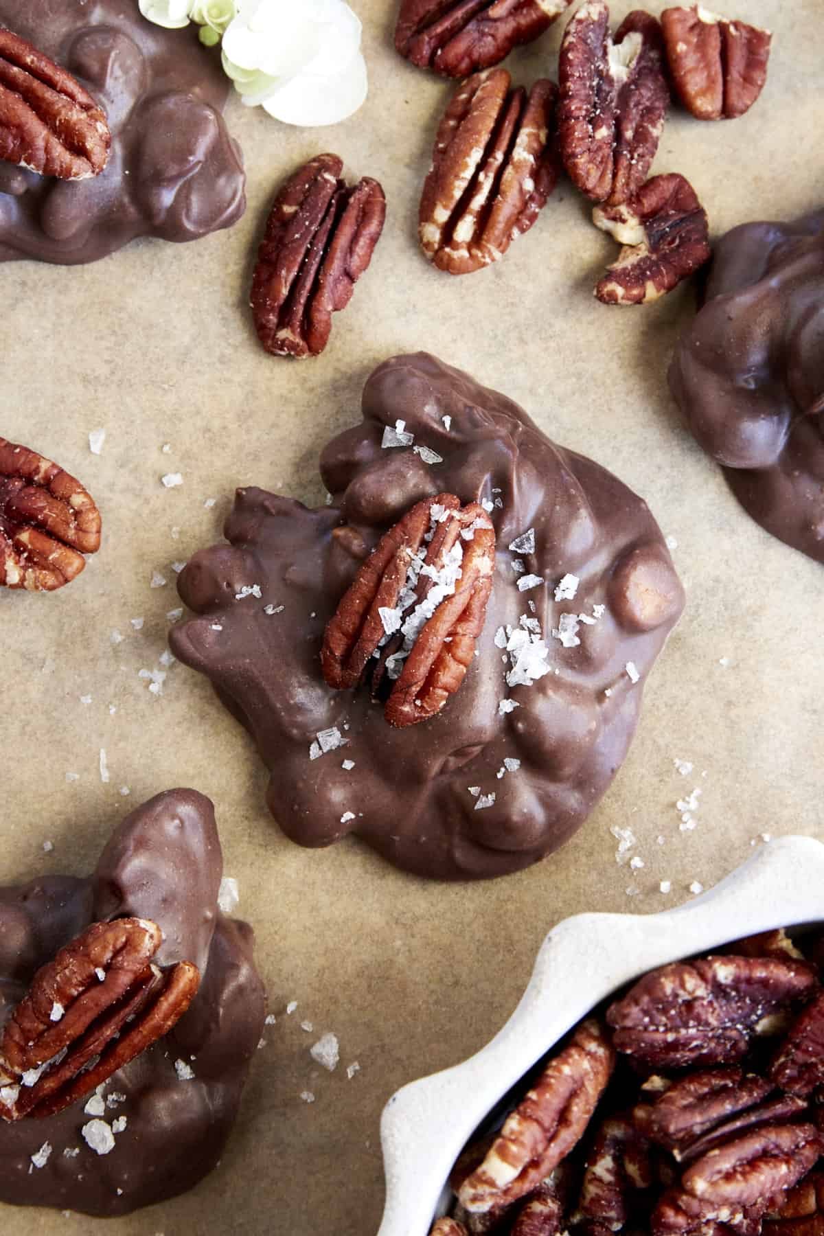 Slow Cooker Chocolate Caramel Pecan Clusters.