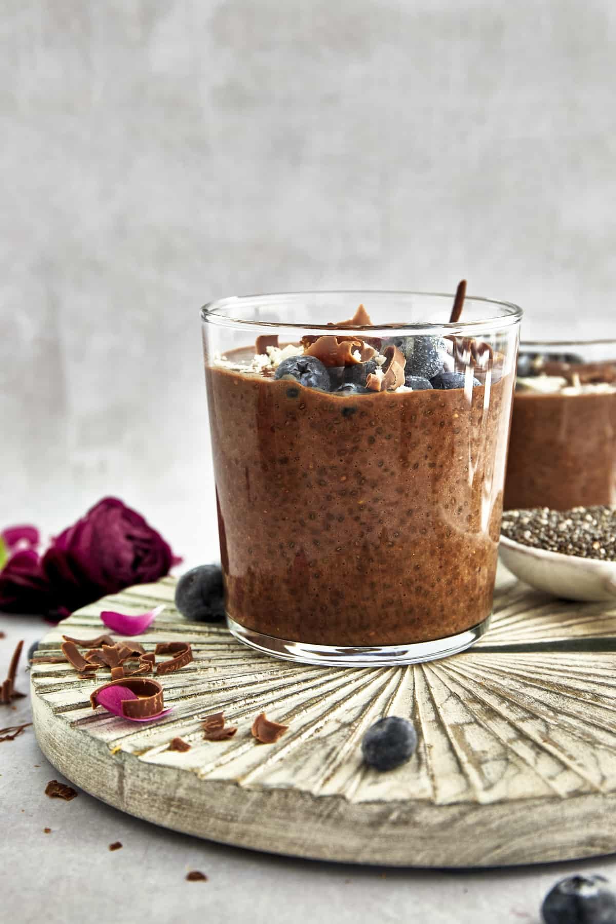 Chocolate Chia Pudding dish