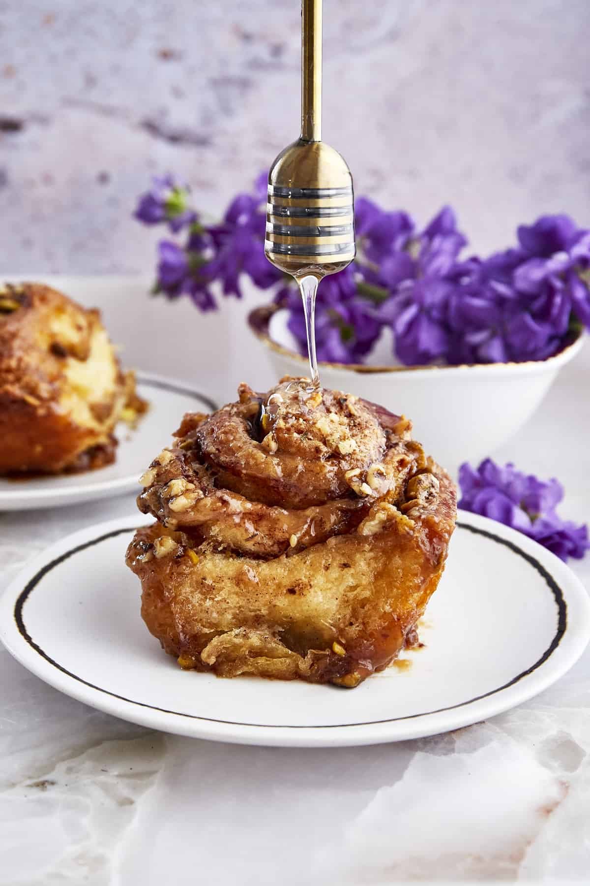 Baklava Cinnamon Rolls at the Table