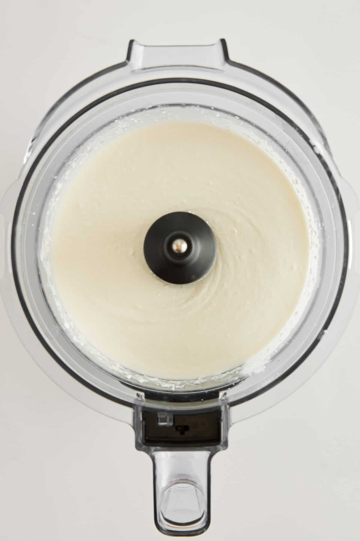 Whipped cottage cheese in a food processor.