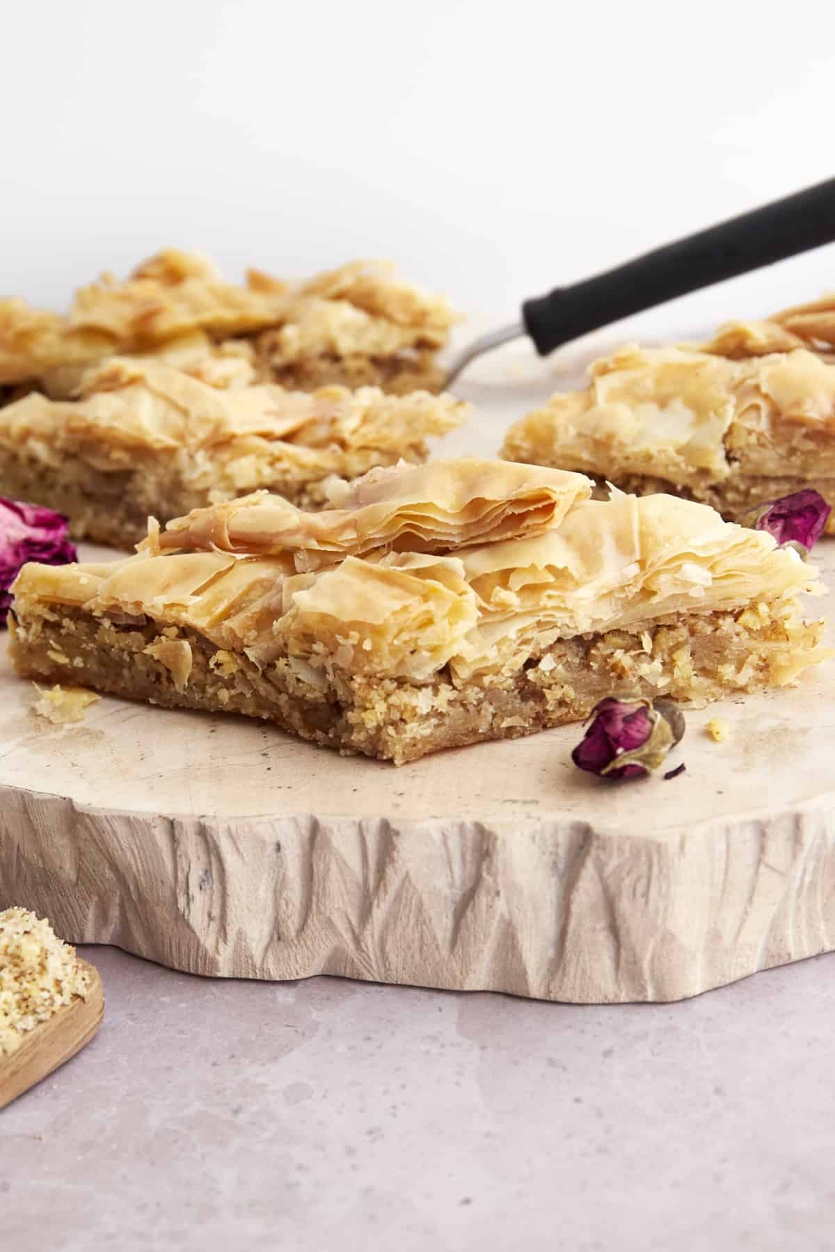 Easy baklava recipe slices.