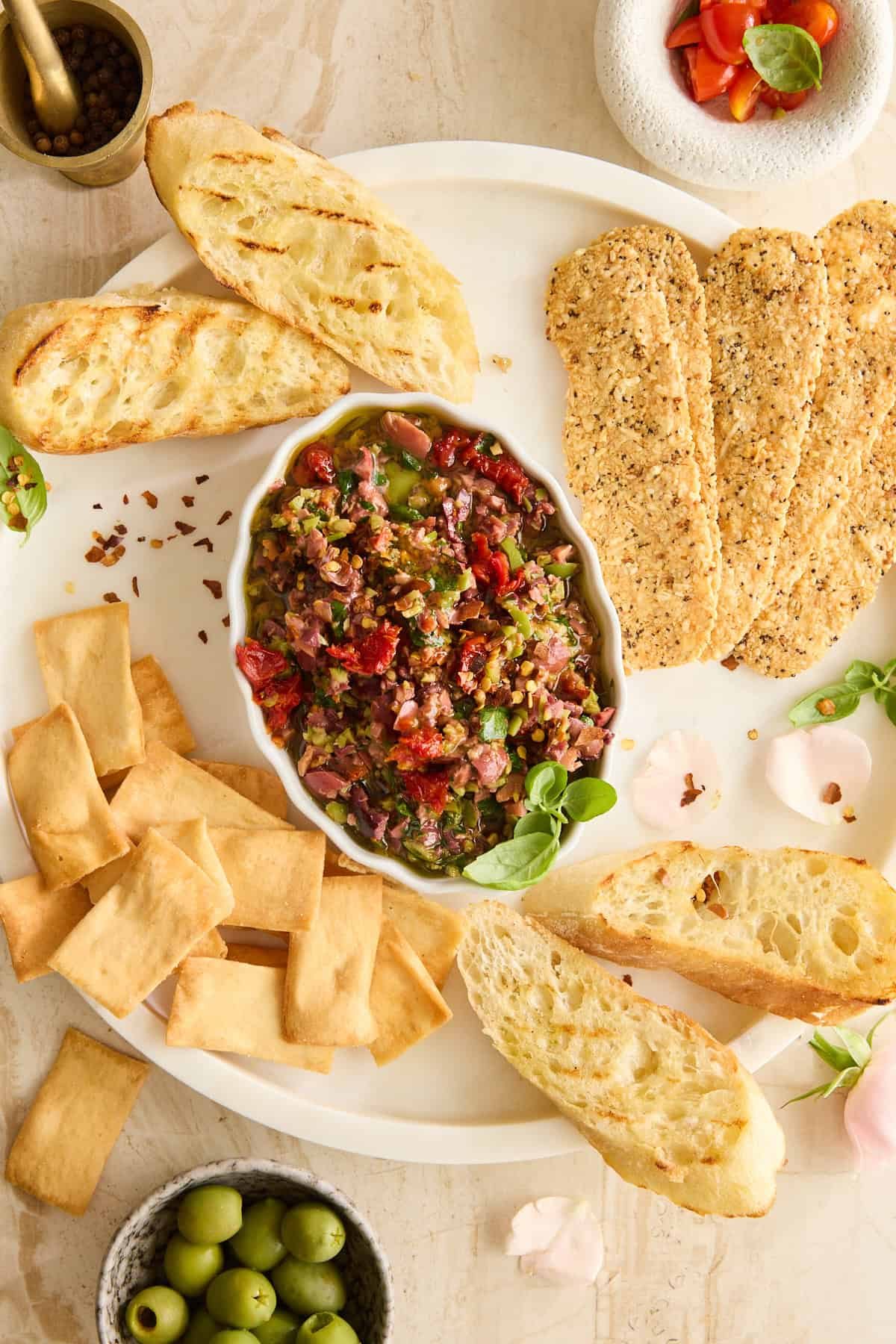 Simple Olive Tapenade dish