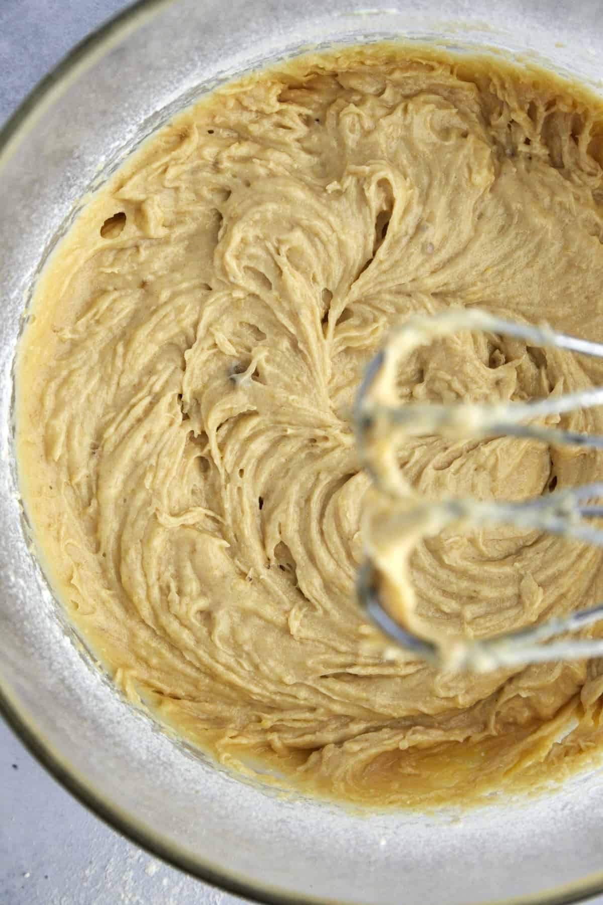 banana bread batter in a bowl