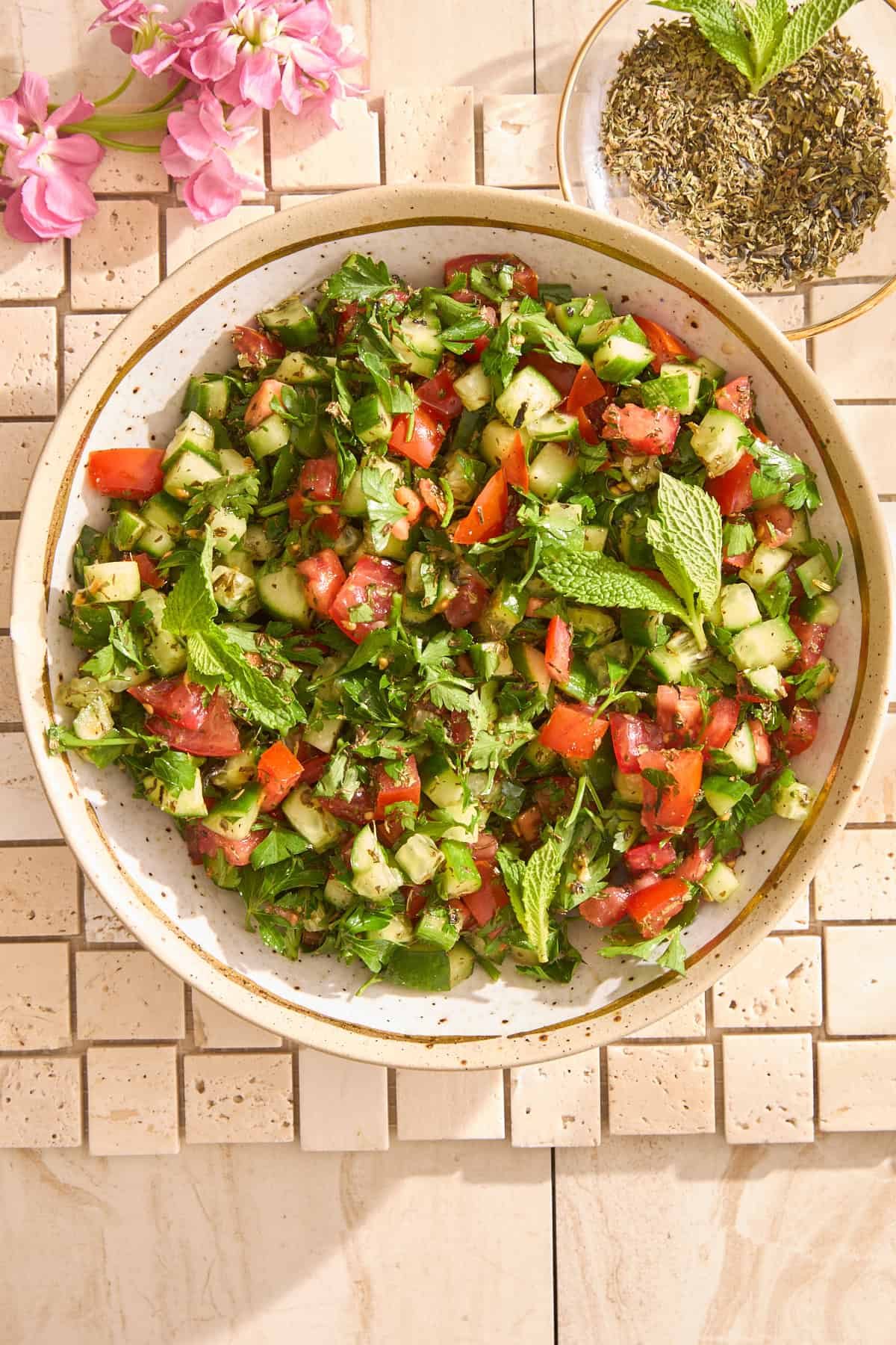 Salata Baladi: Egyptian Cucumber & Tomato Salad