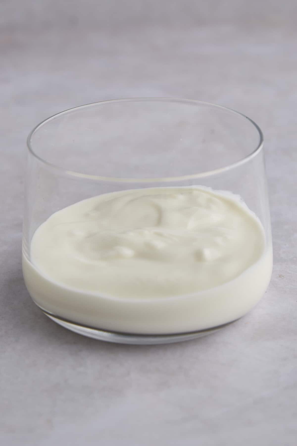 Yogurt layered in a jar.