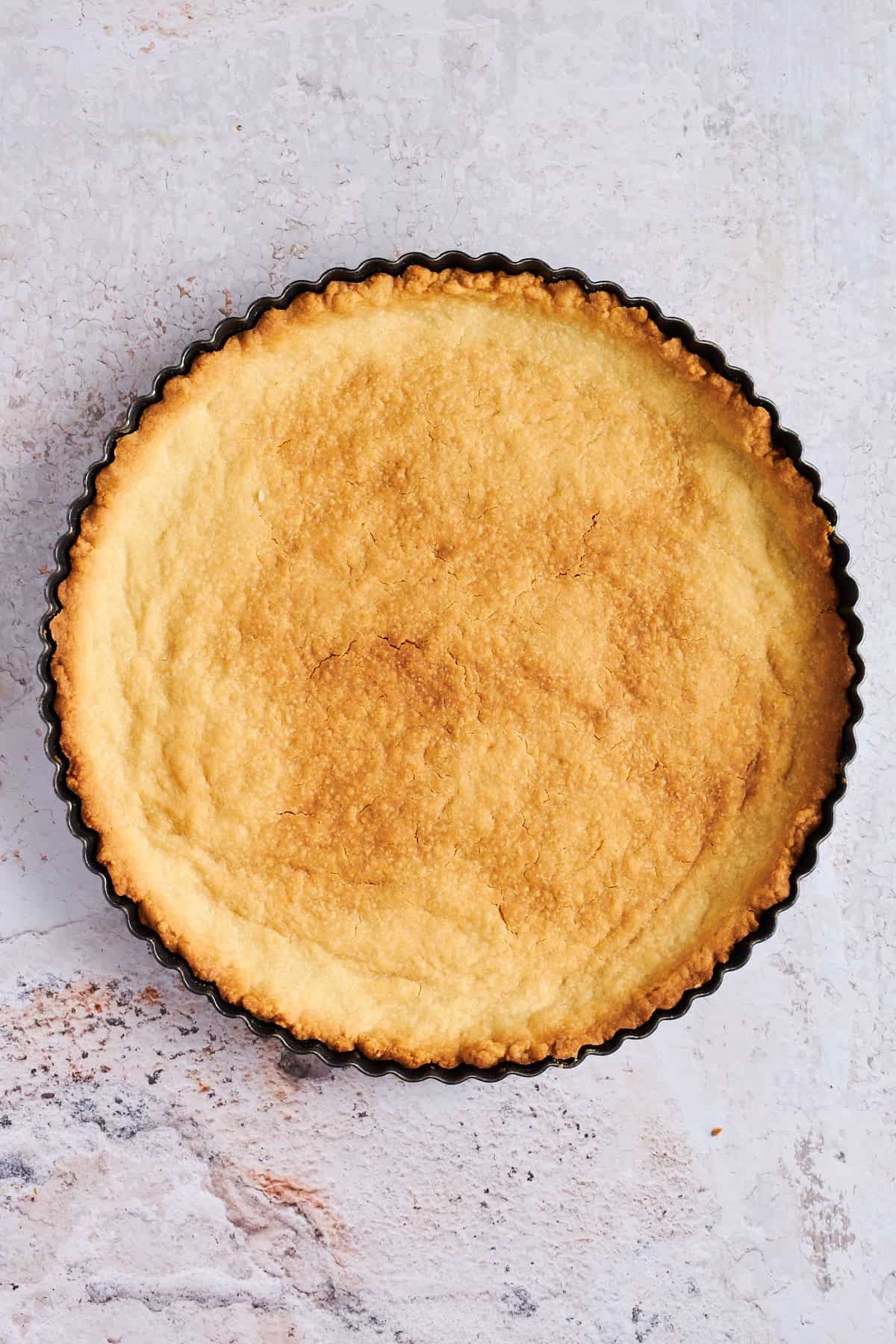 Shortbread crust for a fruit tart.