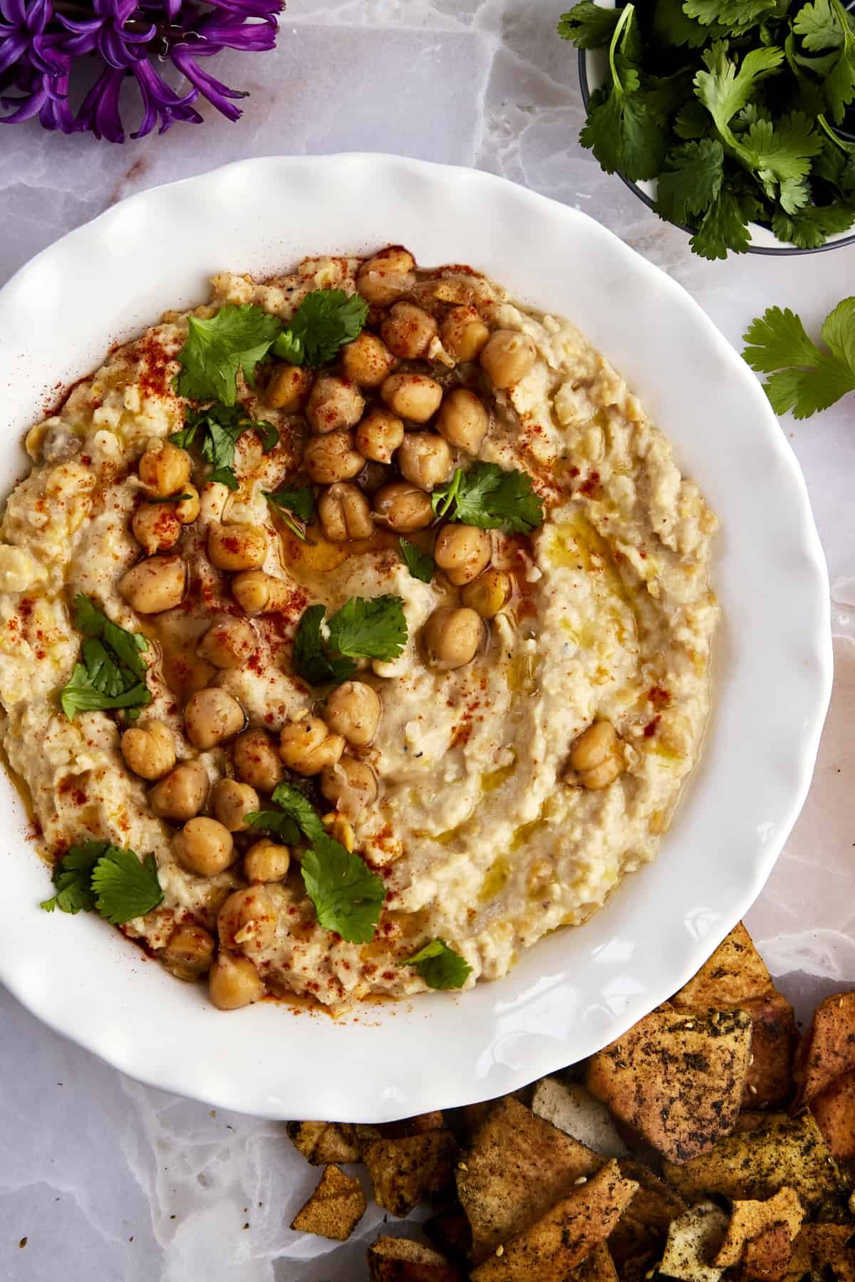 Masabaha: Chunky Garlic Hummus Recipe