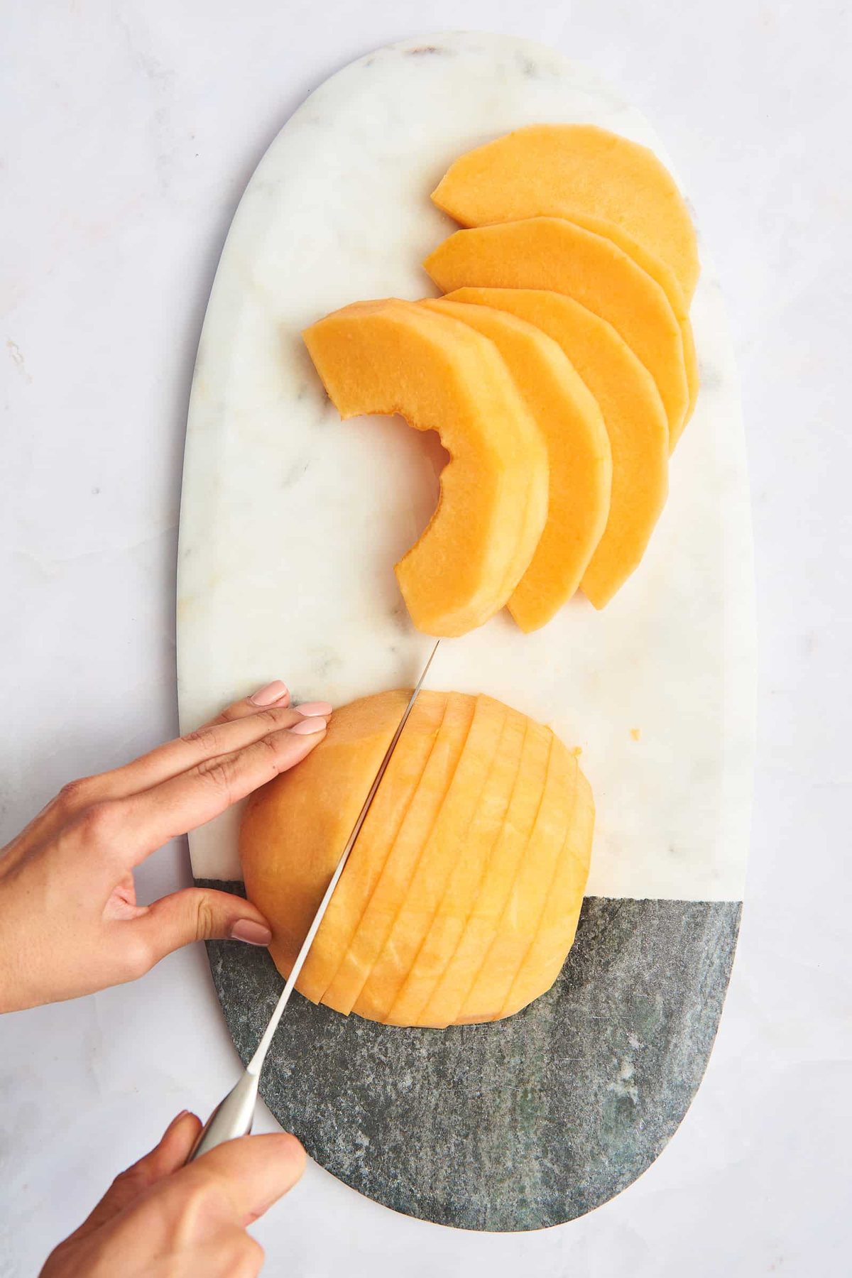 Wedges of fruit.