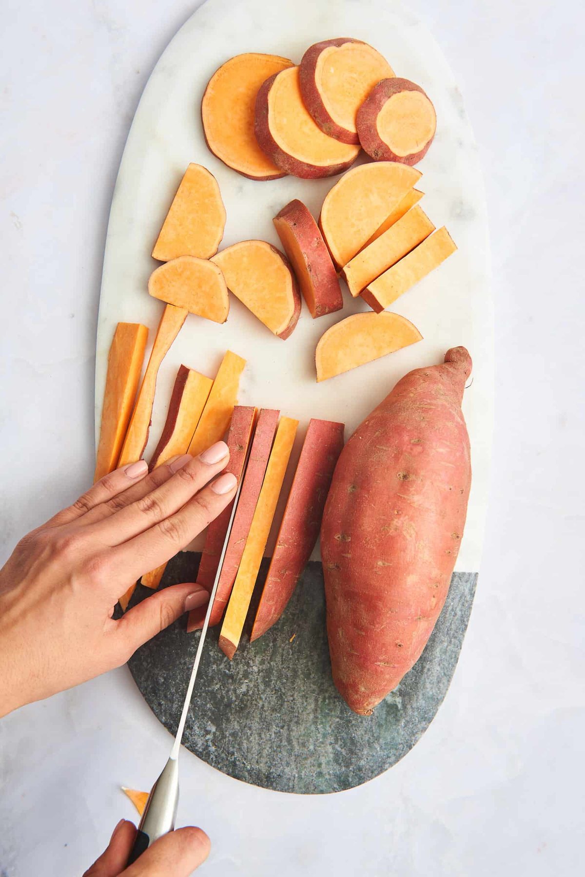 4 Ways: How to Cut Sweet Potatoes