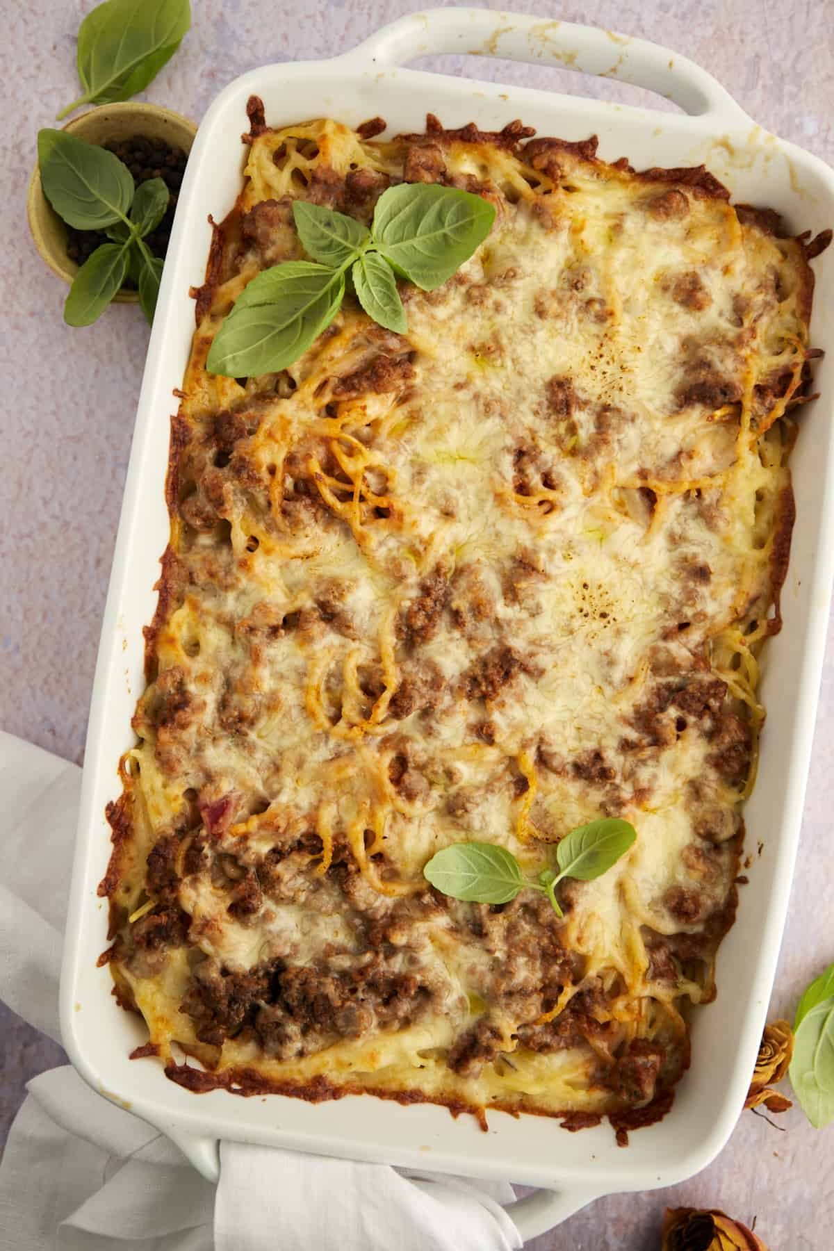 Million dollar spaghetti casserole.
