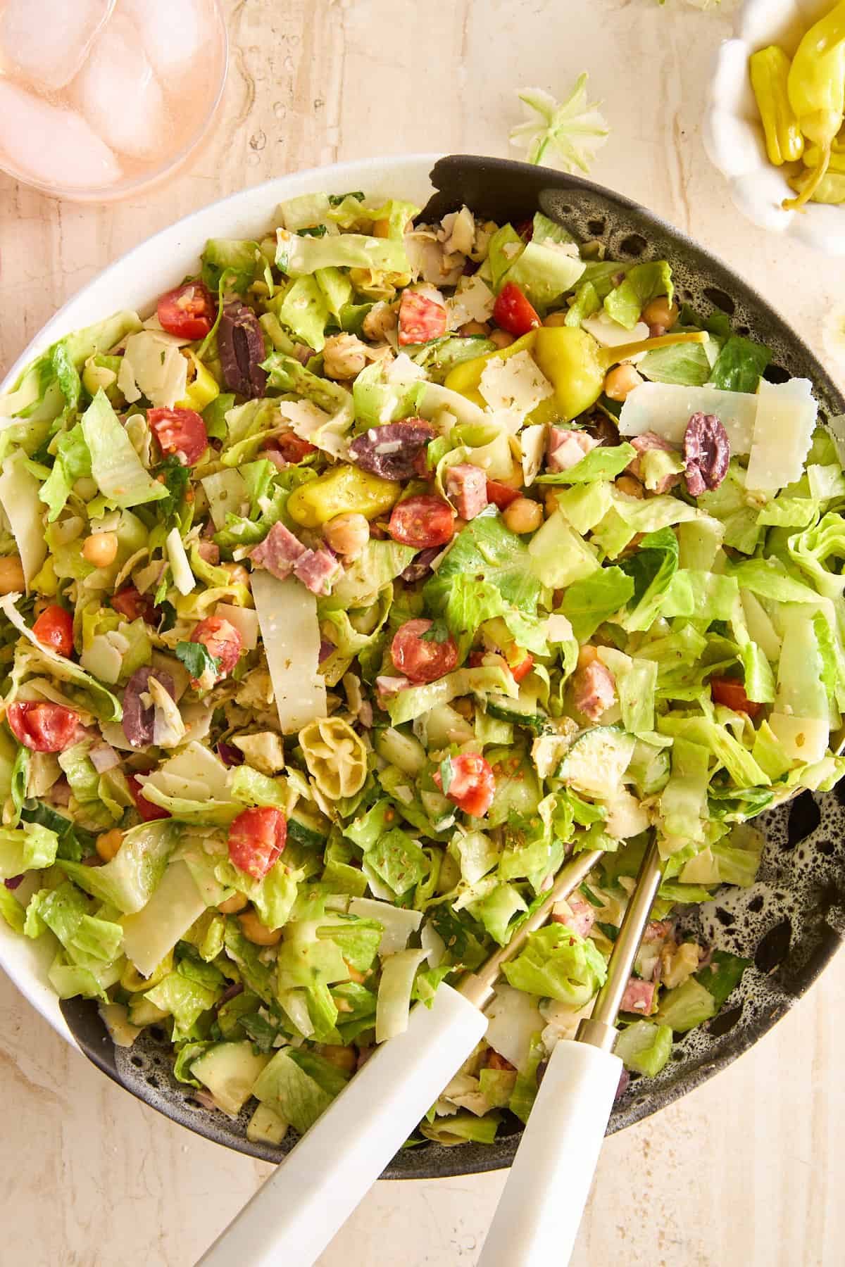 Italian Chopped Salad at the Table