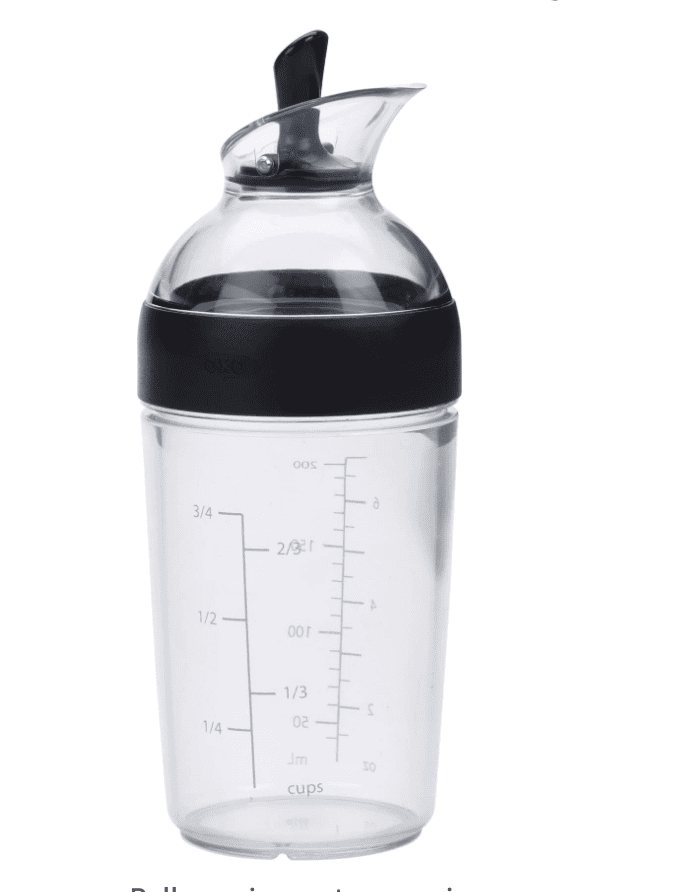A salad dressing mixer.