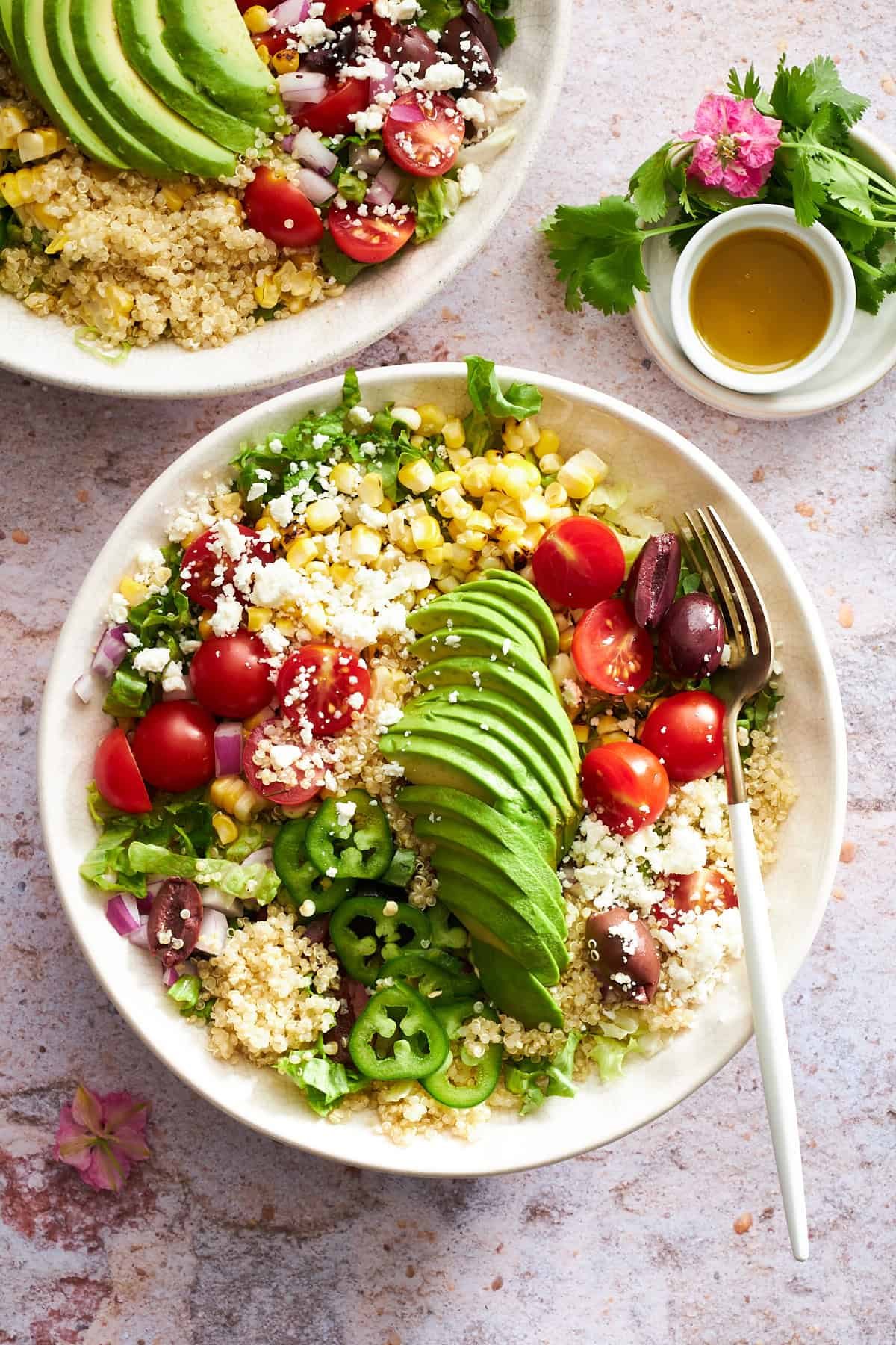 Simple Mexican Quinoa Salad with Cumin-Lime Dressing