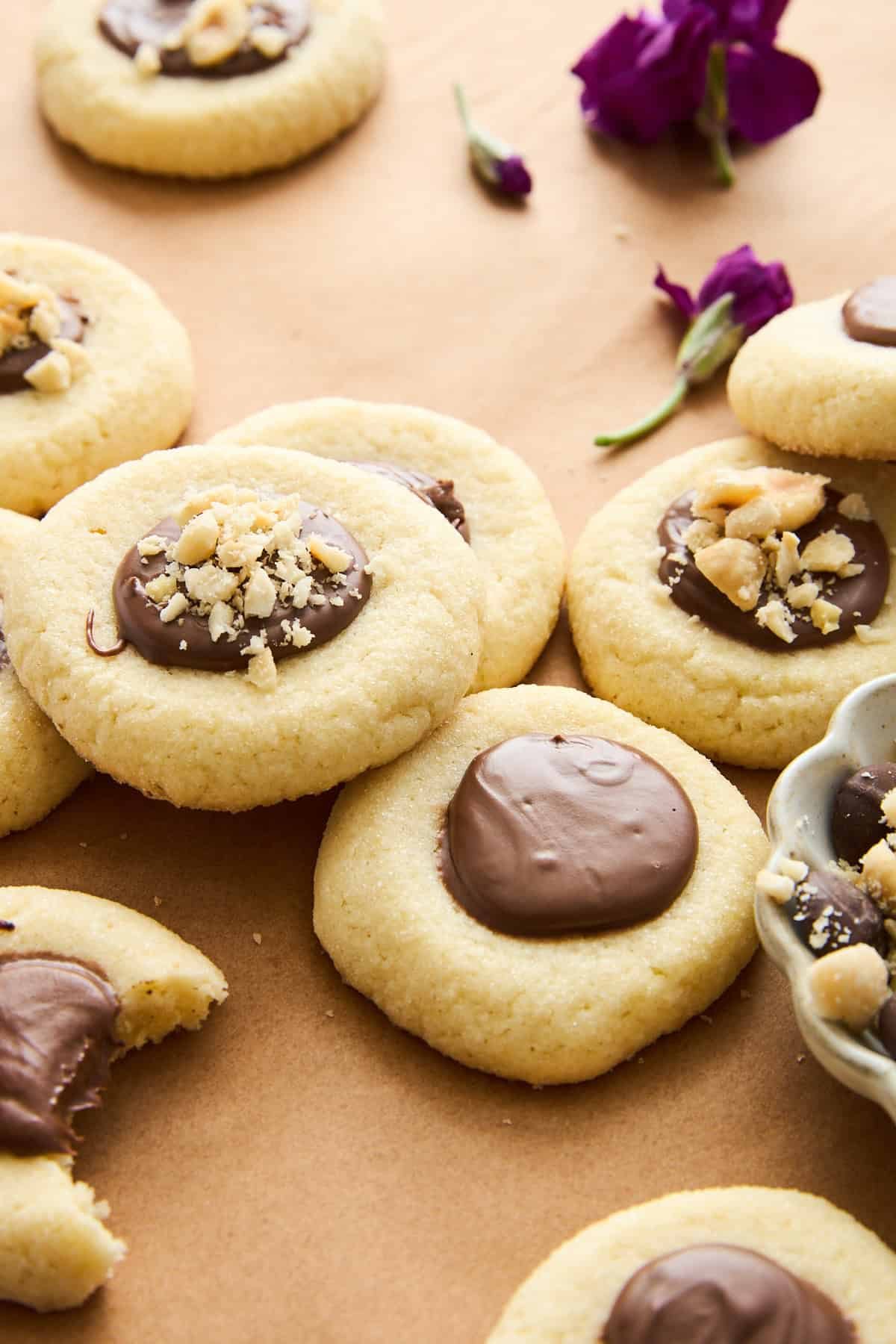 Nutella thumbprint cookies.