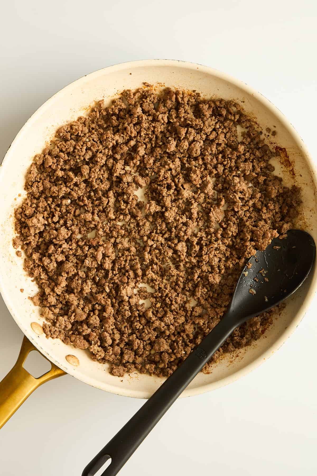 Ground beef in a pan