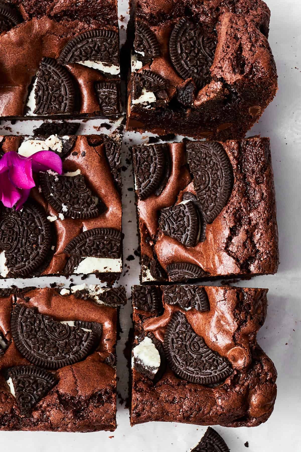 Oreo brownie squares.