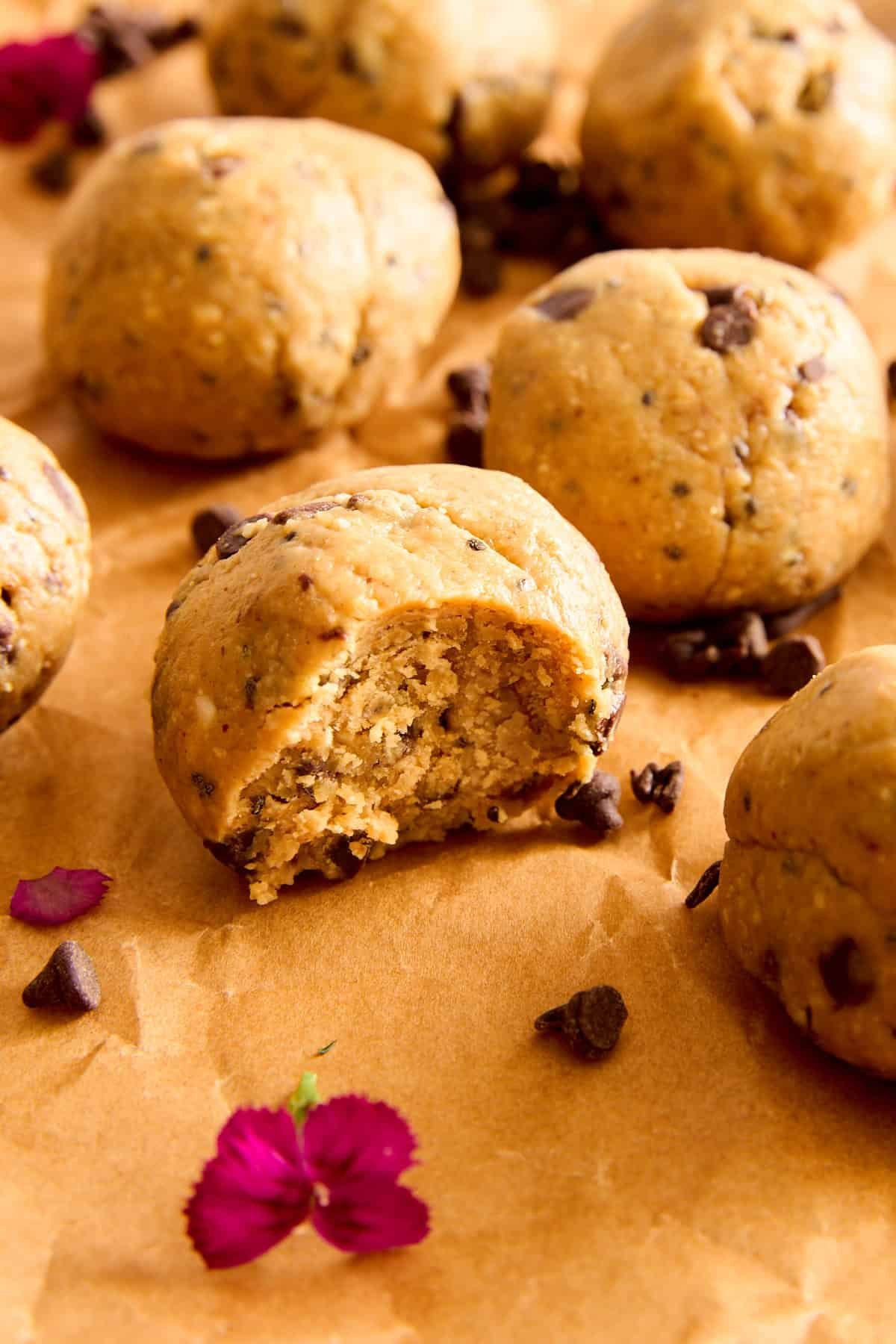 No-Bake Peanut Butter Energy Balls at the Table