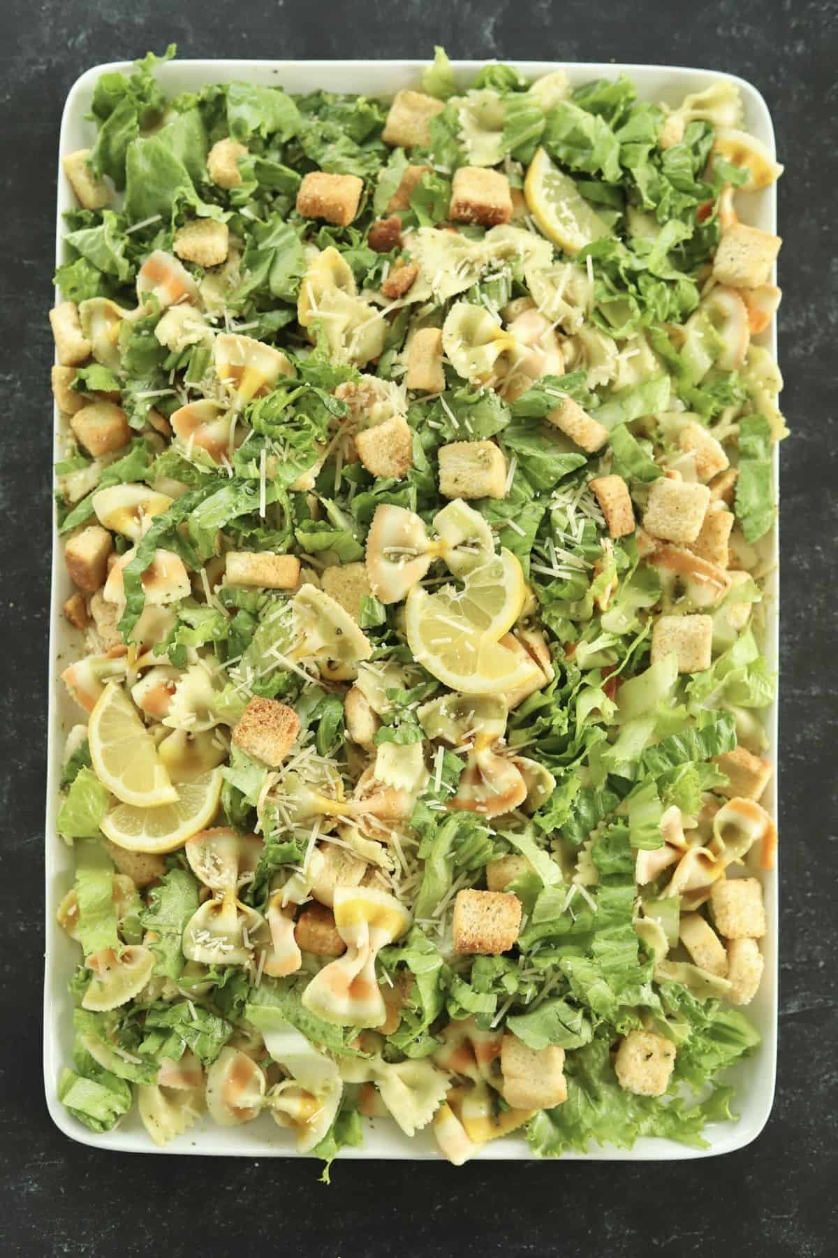 Pesto Pasta Salad dish