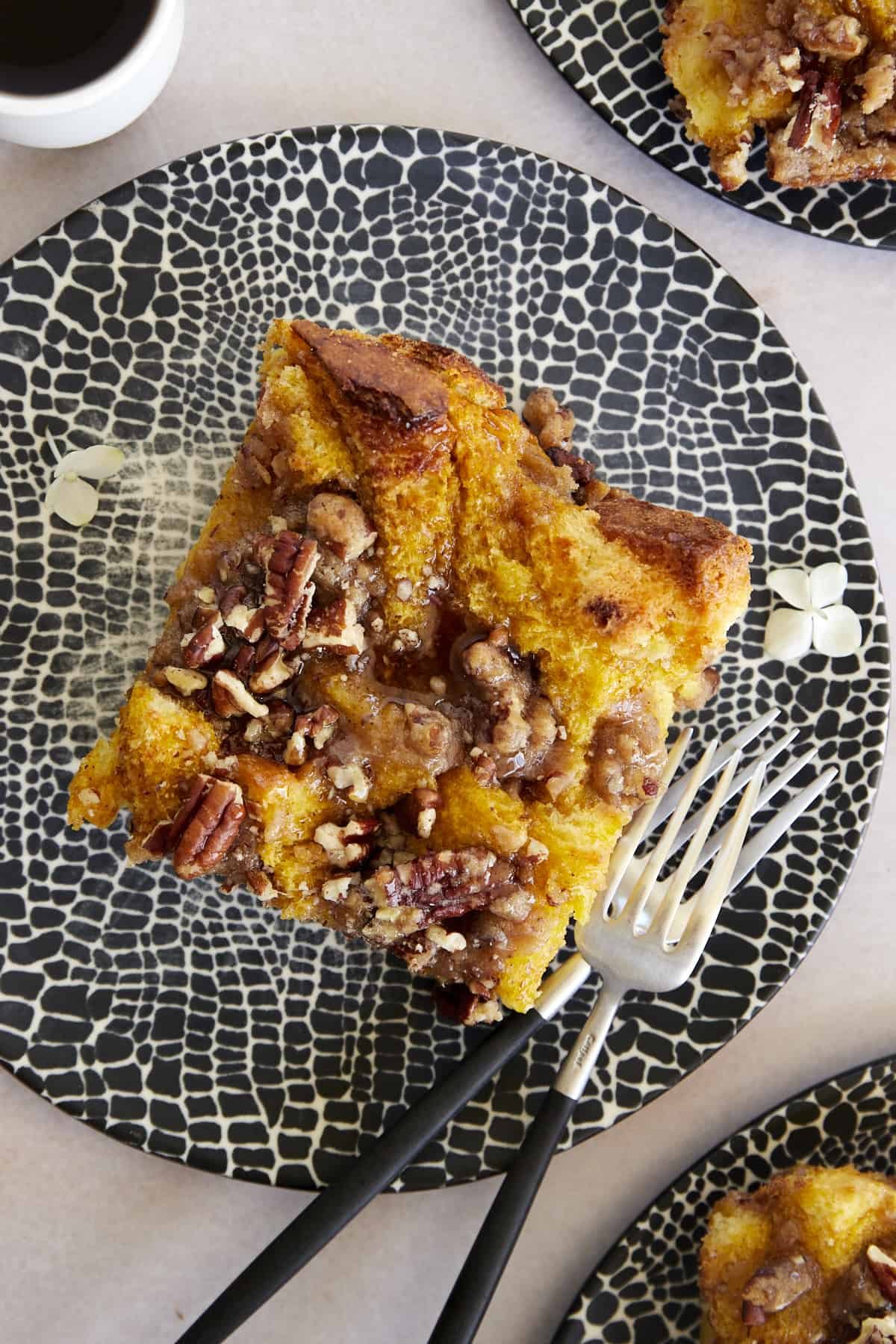 Pumpkin French Toast Casserole at the Table