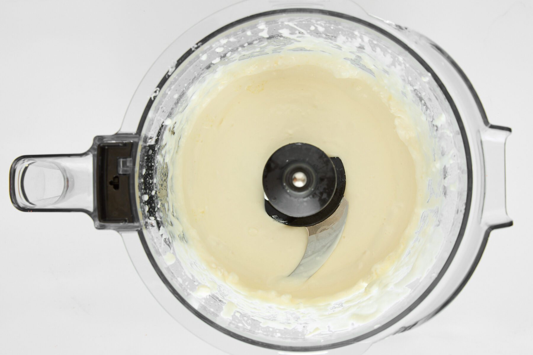 Whipped feta in a food processor.