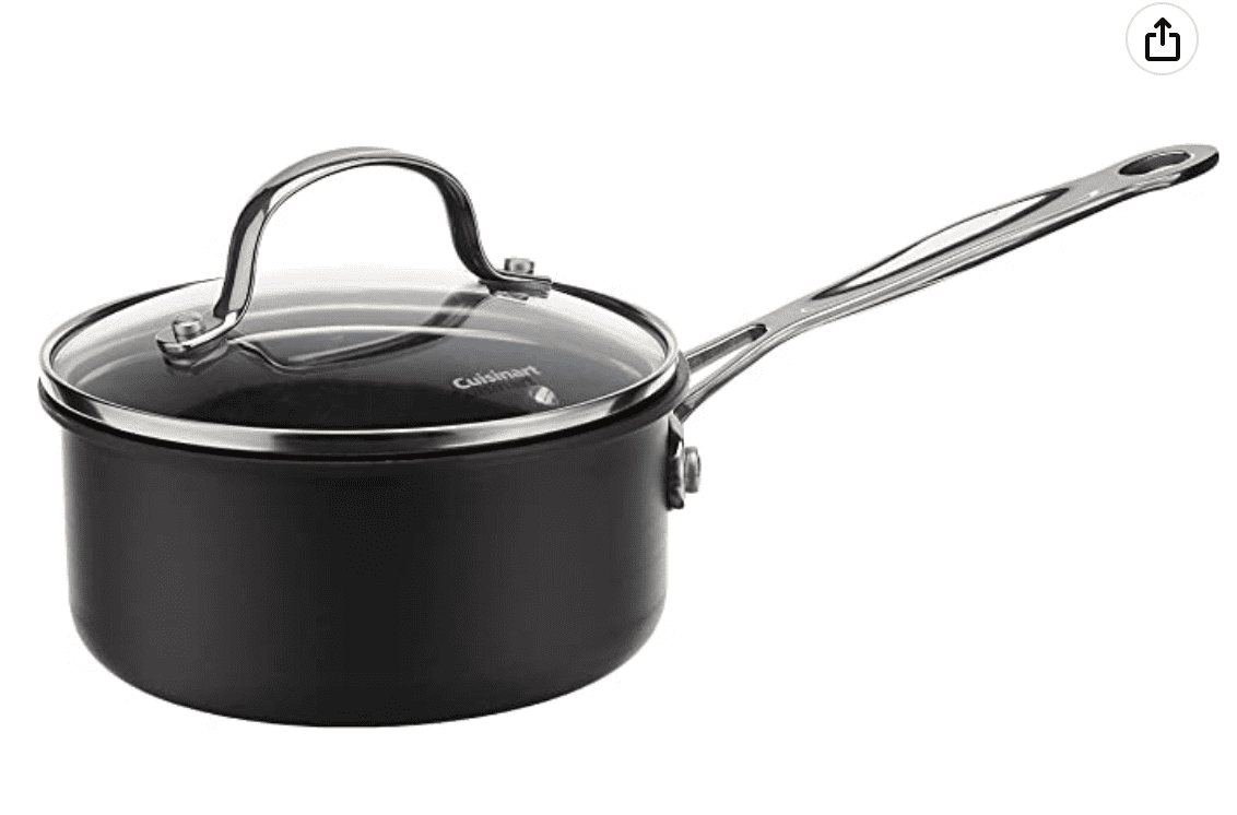A black saucepan.