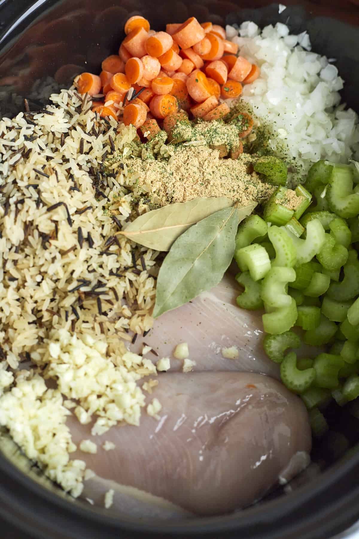 ingredients in a slow cooker