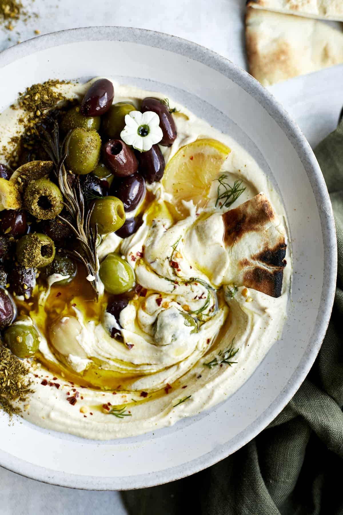 Slow Cooker Roasted Olives at the Table