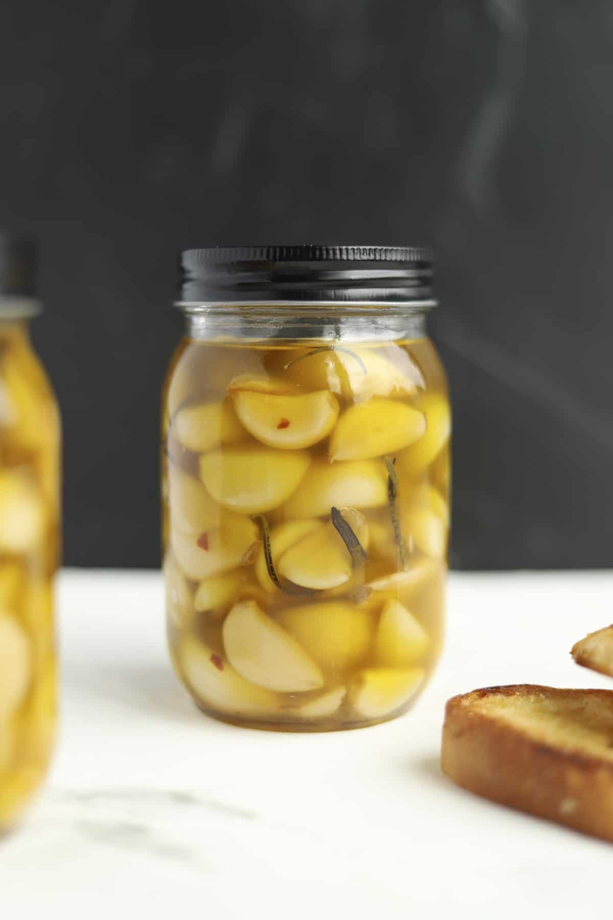 mason jar garlic confit