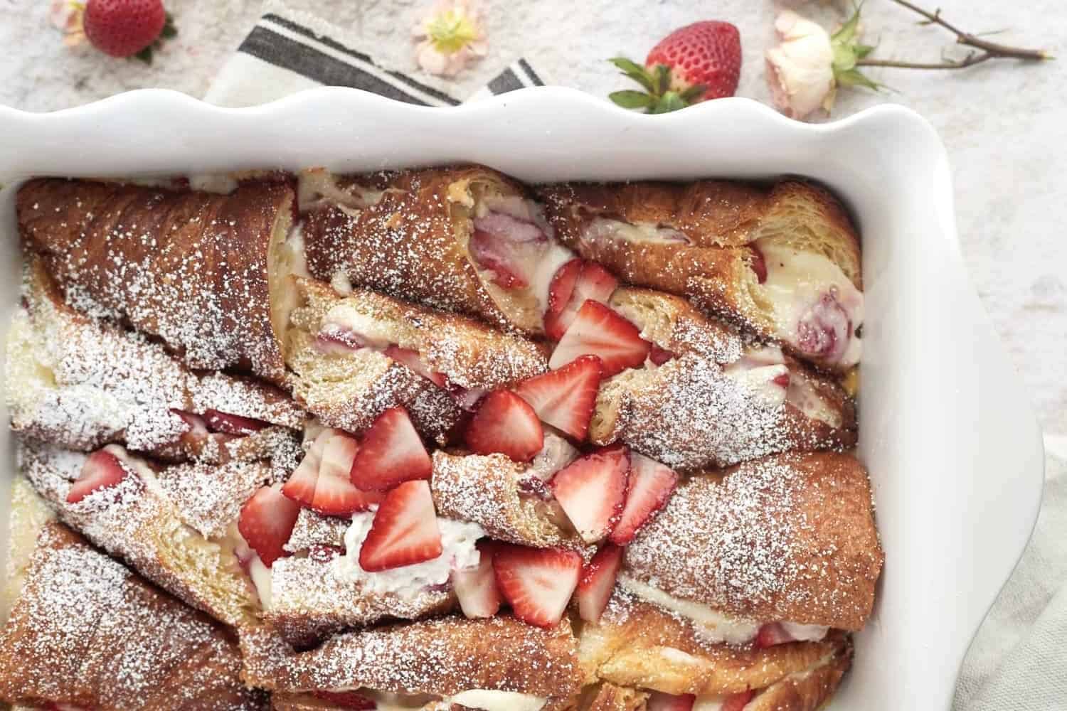 Strawberry Mascarpone French Toast at the Table
