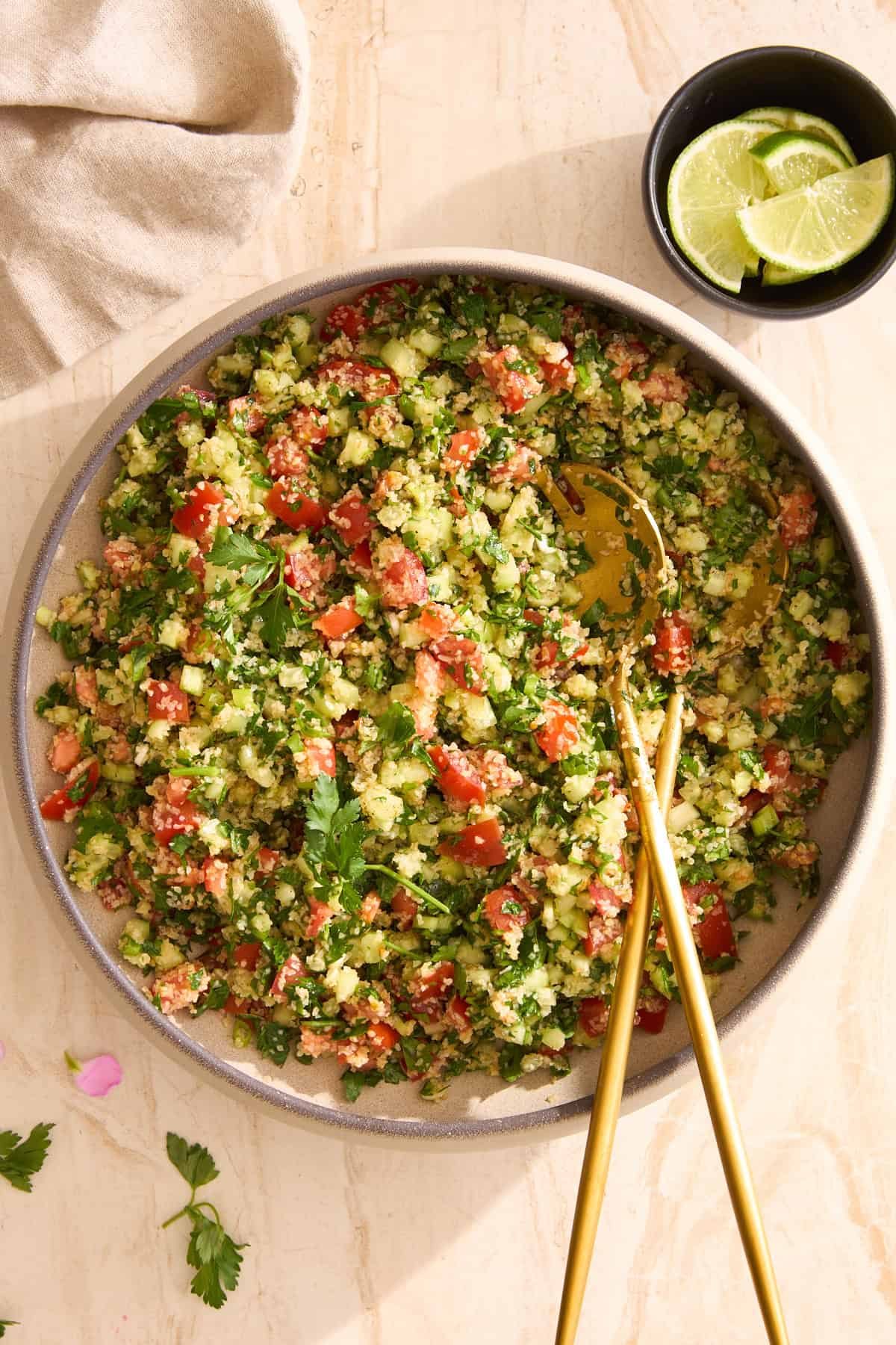 Simple Tabbouleh Salad dish