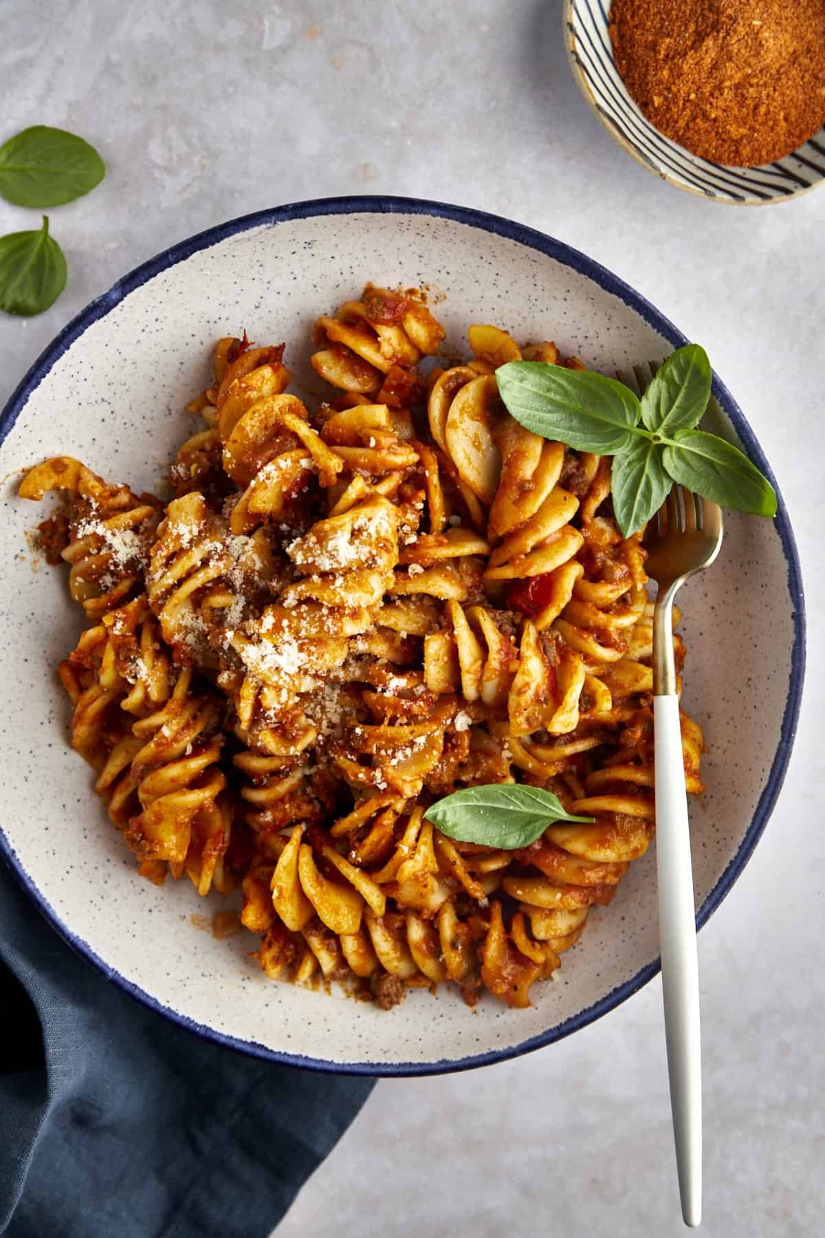 One Pot Taco Pasta at the Table