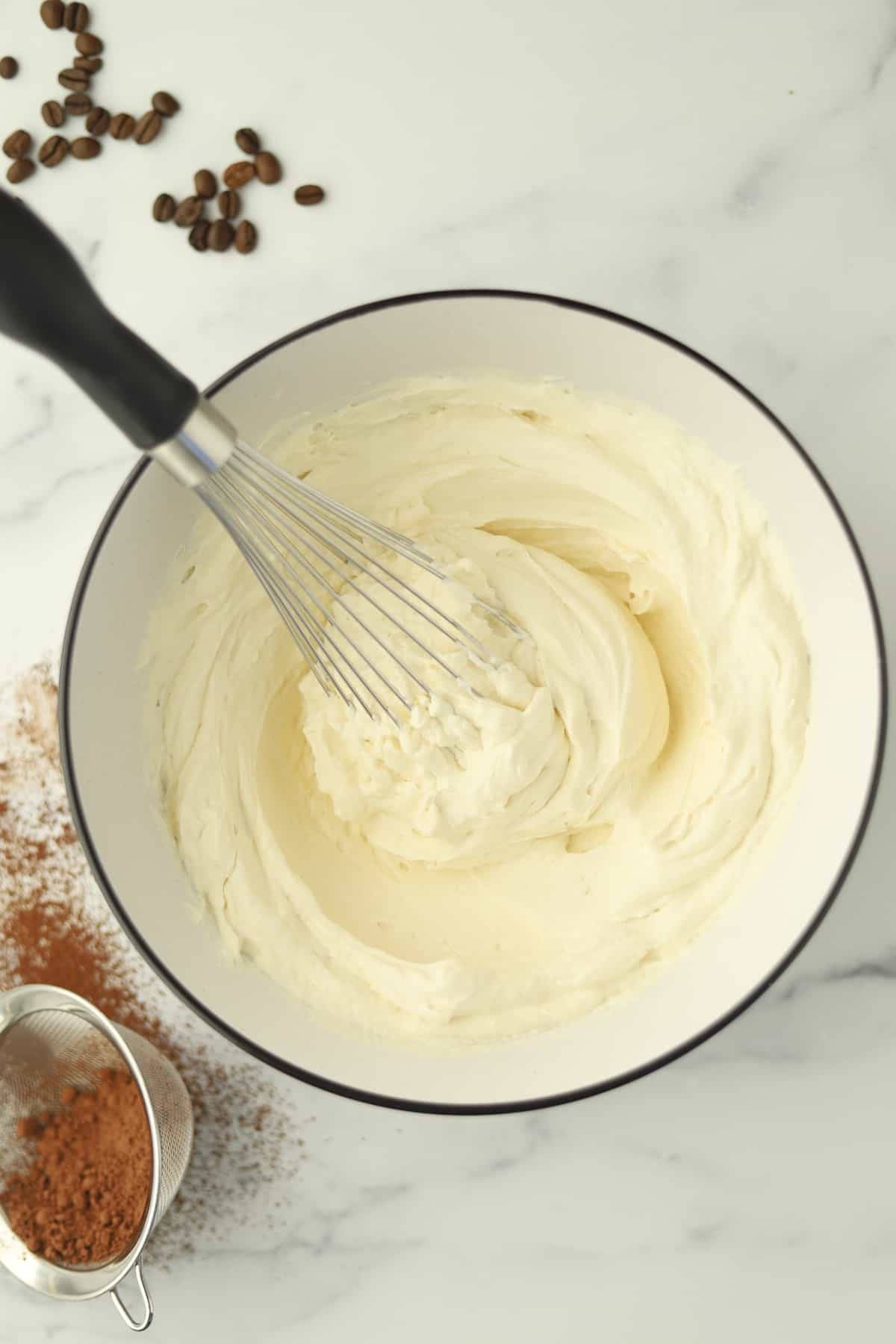 a bowl of mascarpone whip