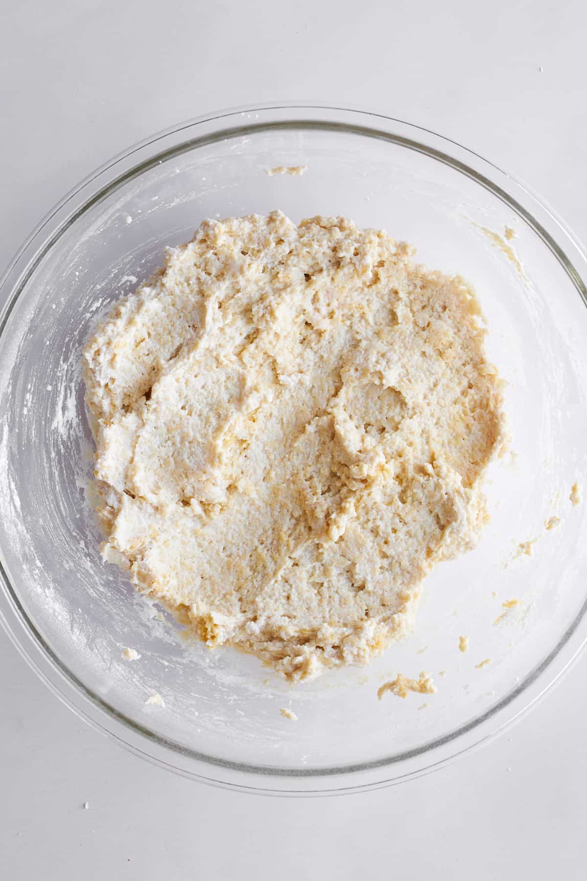 Zeppole dough in a bowl.