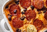 Gooey Pizza Dip with Golden Crostini