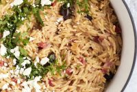 Effortless Mediterranean Orzo Skillet