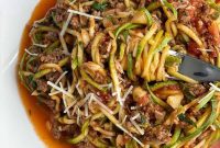 Zucchini Noodle Spaghetti Bake