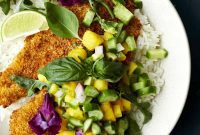 Crispy Air-Fried Tilapia with Tropical Mango Salsa