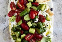 Creamy Whipped Feta with Vibrant Tomato Cucumber Salad