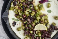 Baked Feta and Marinated Olives Mezze