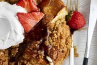 Crunchy Cinnamon Bagel French Toast Bake
