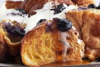 Flaky Blueberry Croissant French Toast Bake