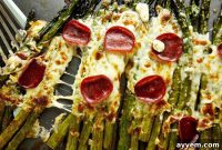 Cheesy Pizza Roasted Asparagus
