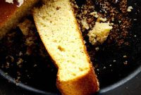 Golden Brown Butter Cornbread with Honey Clouds