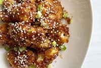 Sweet & Sticky Honey Garlic Roasted Cauliflower