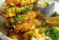 Crispy Broccoli Cheddar Cakes