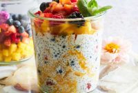 Tropical Mango Chia Pudding with Fresh Fruit Medley